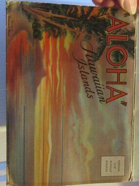 Vintage Unused 1935 "ALOHA" Hawaiian Islands postcard booklet
